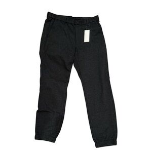 Uniqlo Men's Flannel Workwear Black Gray houndstooth joggers size L NWT